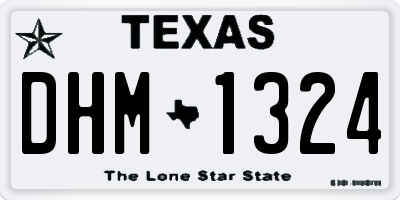 TX license plate DHM1324
