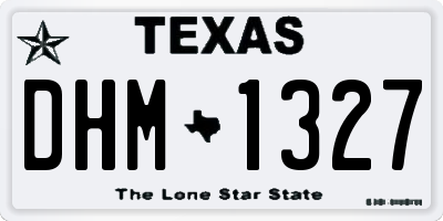 TX license plate DHM1327