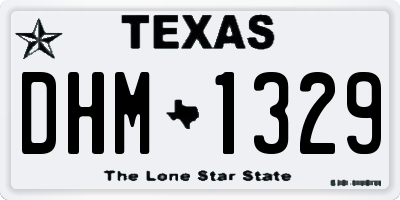 TX license plate DHM1329