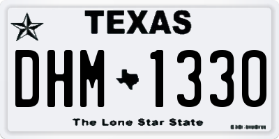 TX license plate DHM1330