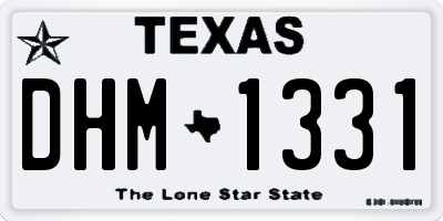 TX license plate DHM1331