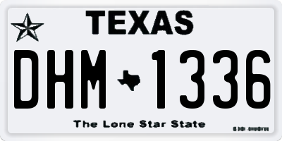 TX license plate DHM1336