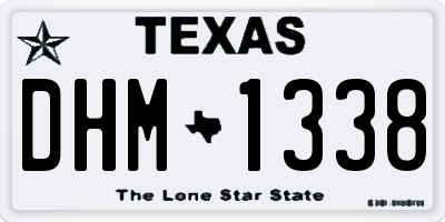 TX license plate DHM1338