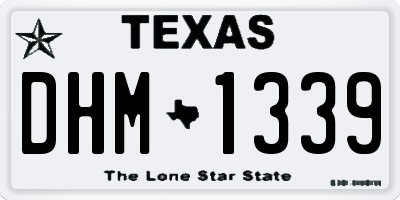 TX license plate DHM1339