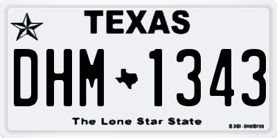 TX license plate DHM1343
