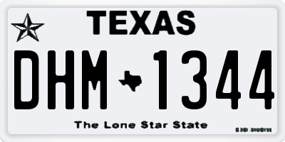TX license plate DHM1344