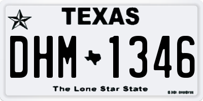TX license plate DHM1346
