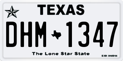 TX license plate DHM1347