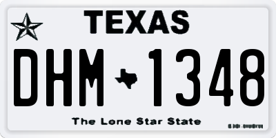 TX license plate DHM1348