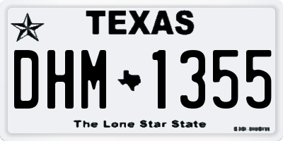 TX license plate DHM1355