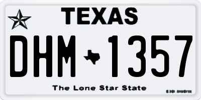 TX license plate DHM1357