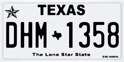 TX license plate DHM1358