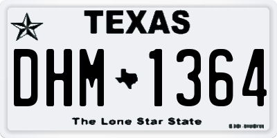 TX license plate DHM1364