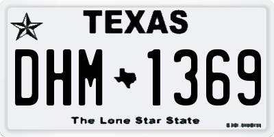 TX license plate DHM1369