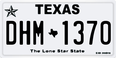TX license plate DHM1370