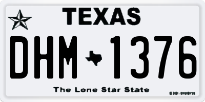 TX license plate DHM1376
