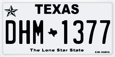 TX license plate DHM1377