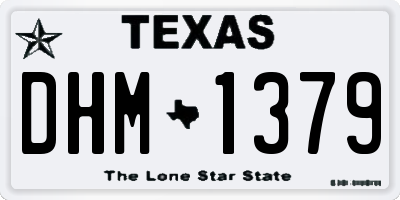 TX license plate DHM1379