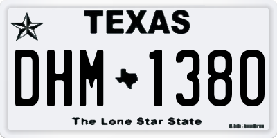 TX license plate DHM1380
