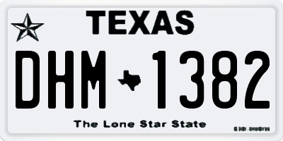 TX license plate DHM1382