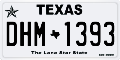 TX license plate DHM1393