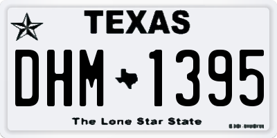 TX license plate DHM1395
