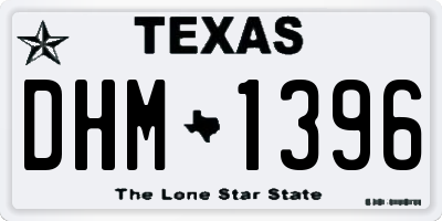 TX license plate DHM1396