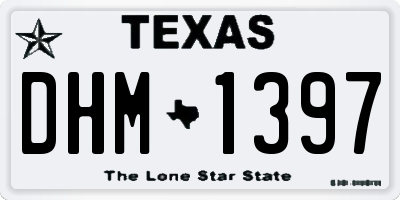 TX license plate DHM1397