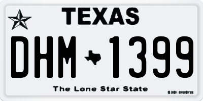 TX license plate DHM1399