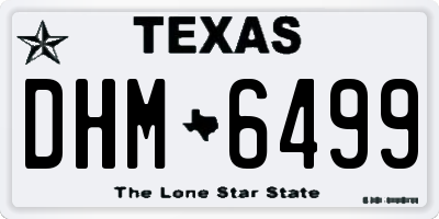 TX license plate DHM6499