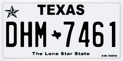 TX license plate DHM7461