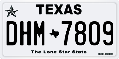 TX license plate DHM7809
