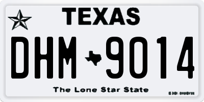 TX license plate DHM9014