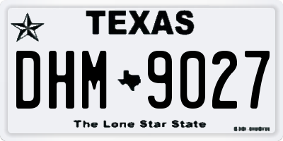 TX license plate DHM9027