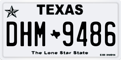 TX license plate DHM9486