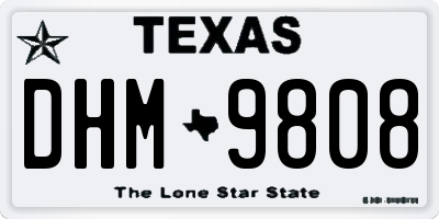 TX license plate DHM9808