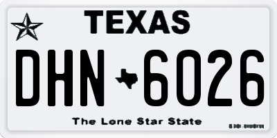 TX license plate DHN6026