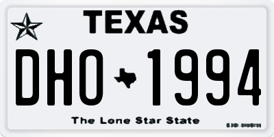 TX license plate DHO1994