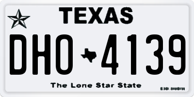 TX license plate DHO4139