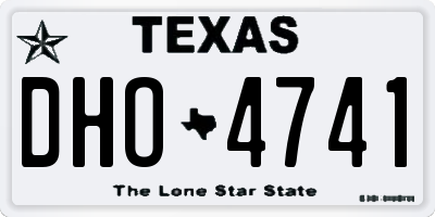 TX license plate DHO4741