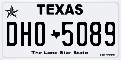 TX license plate DHO5089