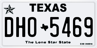 TX license plate DHO5469