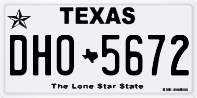 TX license plate DHO5672