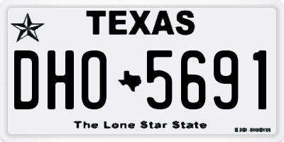 TX license plate DHO5691