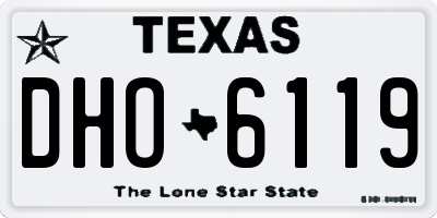 TX license plate DHO6119