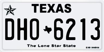 TX license plate DHO6213