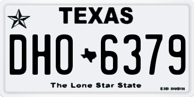 TX license plate DHO6379