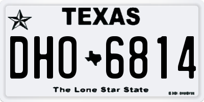 TX license plate DHO6814