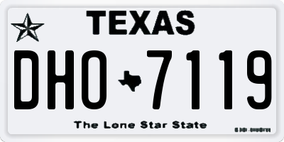TX license plate DHO7119