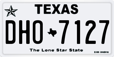 TX license plate DHO7127
